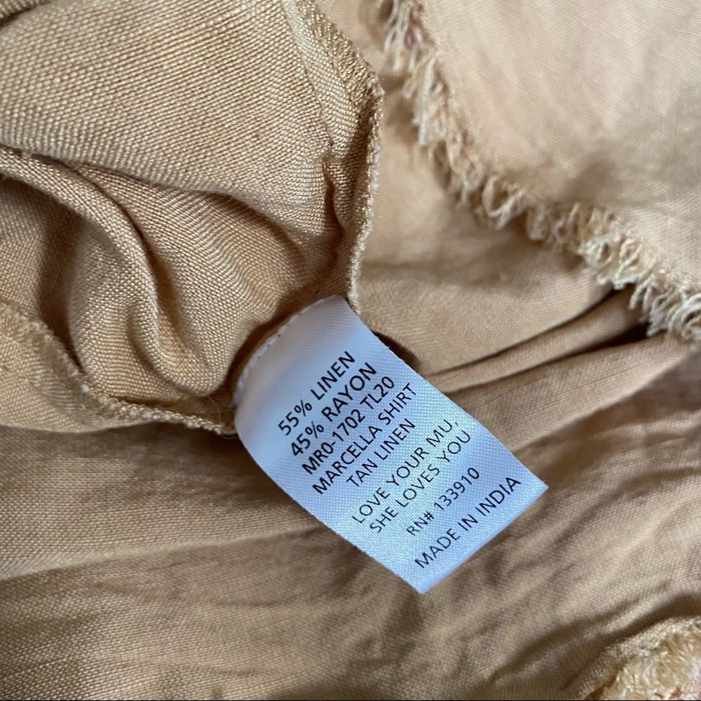 Show Me Your MuMu ‘Marcella’ linen button down Shirt C23 - Picture 8 of 8
